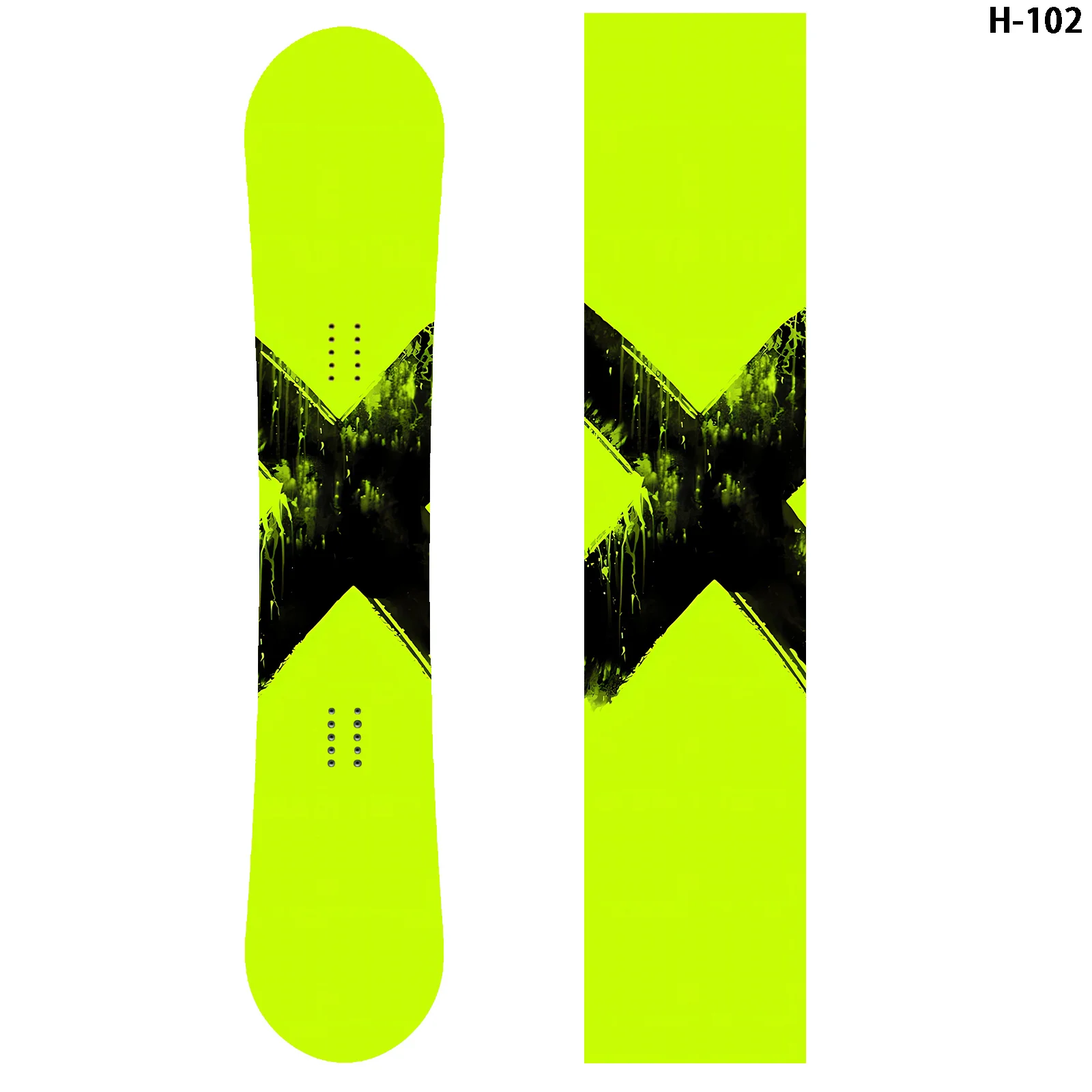 

1 large street green black graffiti X snowboard sticker personalized trend snowboard decoration sticker, snowboard sticker