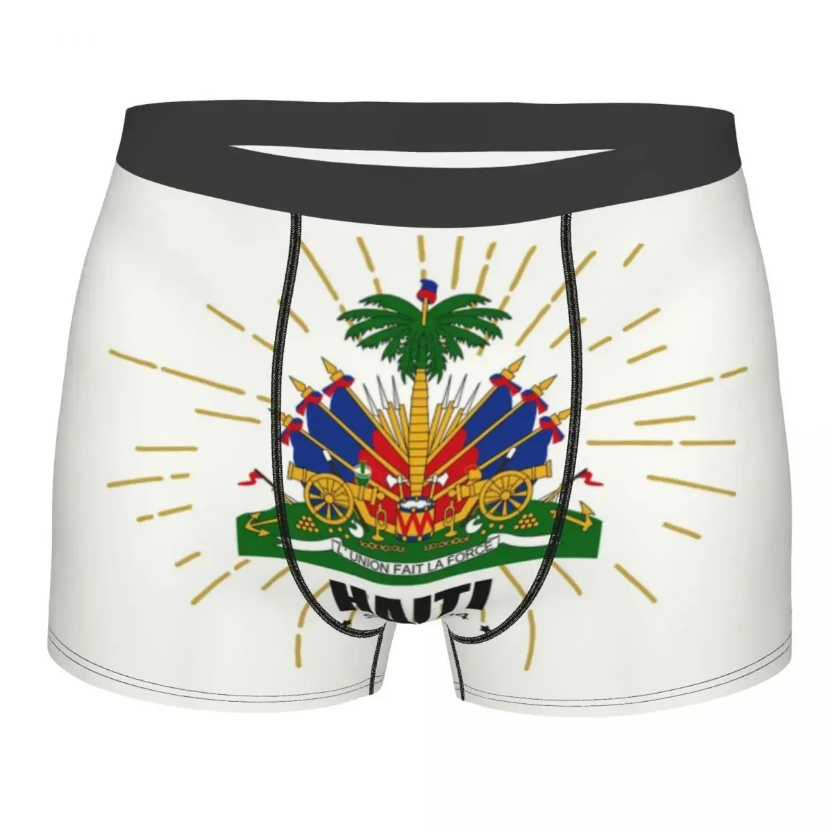 Haiti Since1804 Coat Of Arms Underwear Men Sexy Print Customized Boxer Briefs Shorts Panties Breathbale Underpants