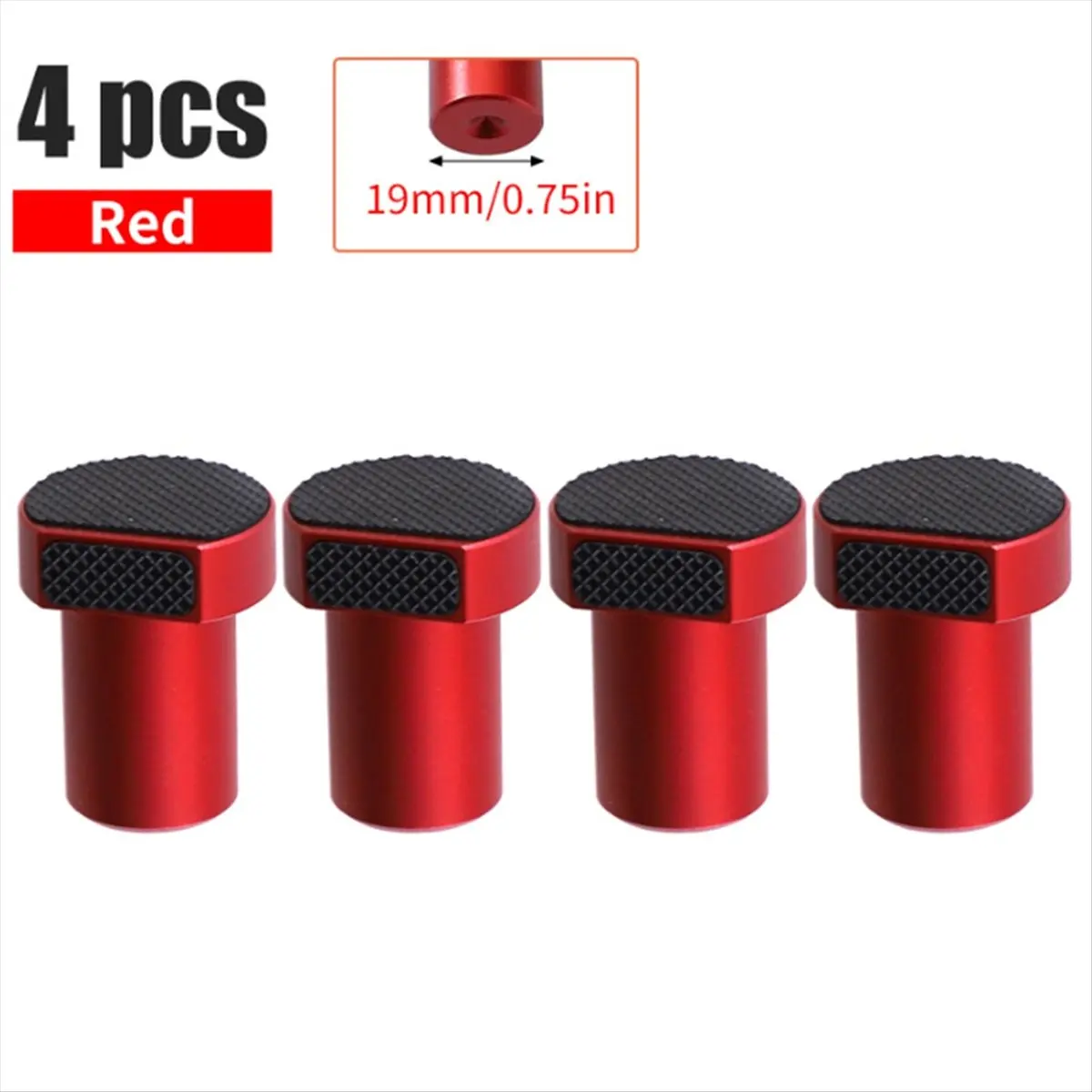 DT35BG Woodworking Hole Table Tenon Aluminum Alloy Anti-Slip Pad Quick-Release Woodworking Table Limit Block 19mm 4 PCS