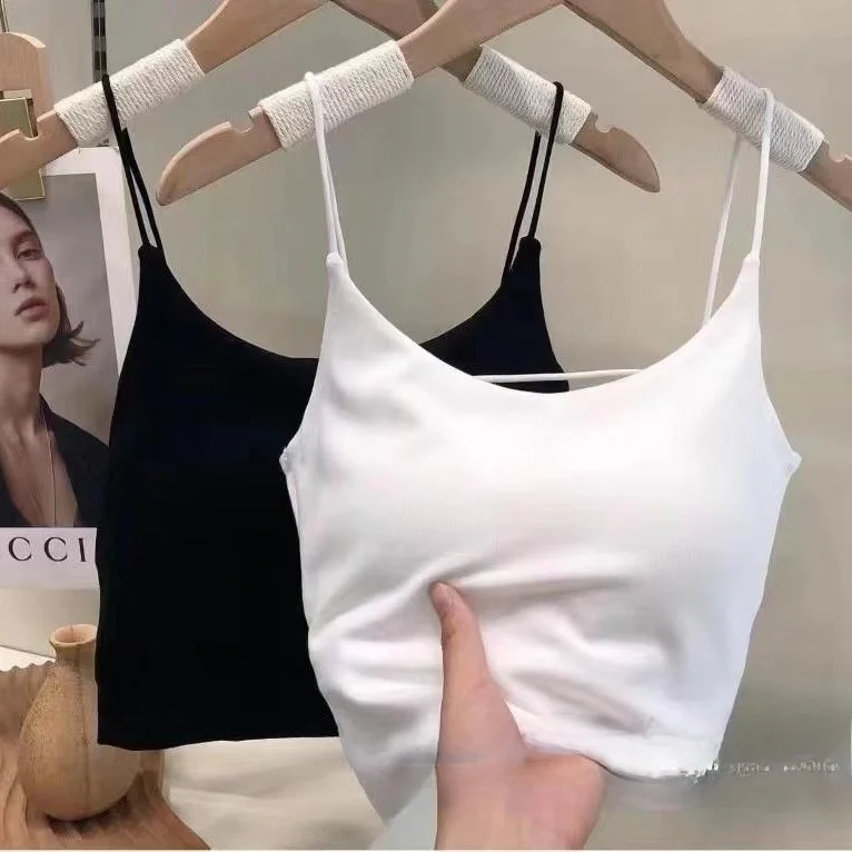 

Dongda Gate Strapless Vest with Built-in Chest Pad Back Thin Strap Pure Desire Beautiful Back Wrap Chest Underwear