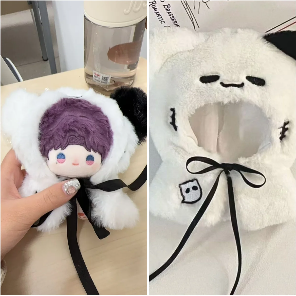 Game Love And Deepspace 10cm Cute Cartoon Doll Plush White Ghost Cloak Toys Accessories Cotton Stuffed Dolls Dress Up Clothes