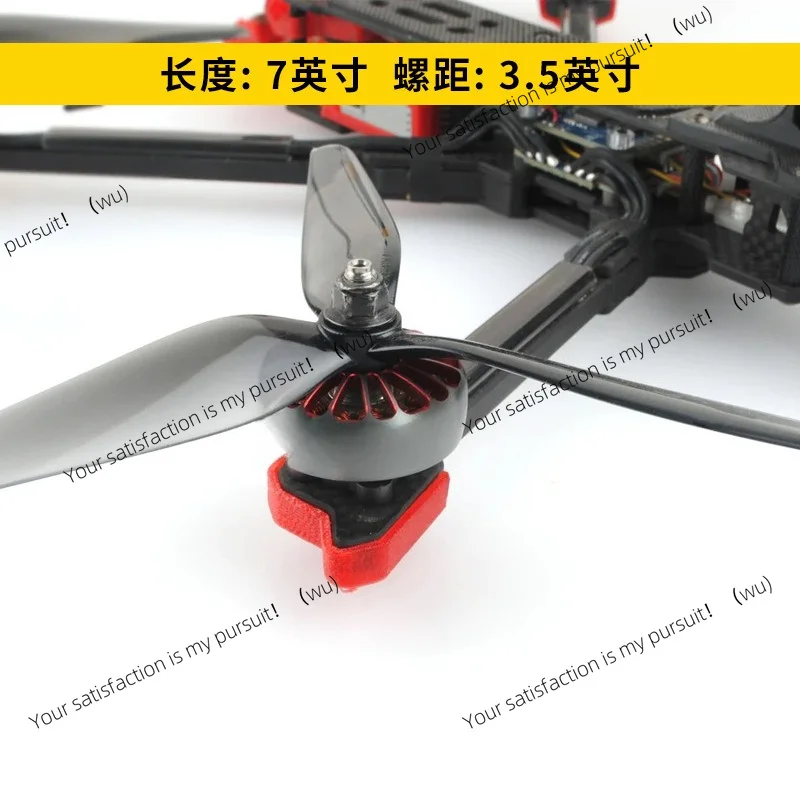 7 Inch 3-Blade Propellers 7X3.5X3 for FPV Racing Drone Long Range UAV Parts Transparent Gray 2 Pairs High Durability Quiet