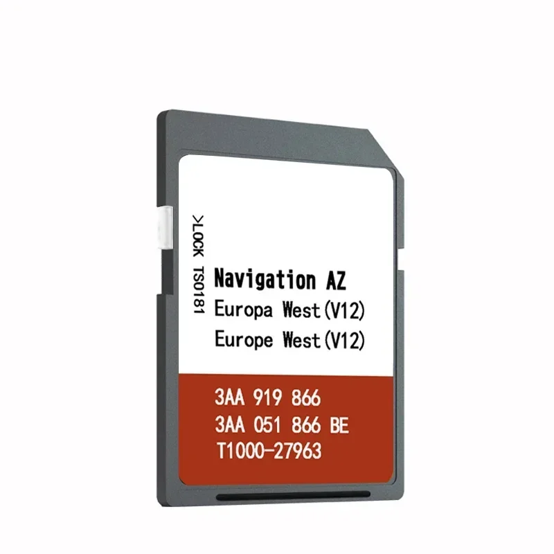 Cartão SD original de navegação Europa West RNS 315 Navi Software 3AA 919 866 para VW Platform AZ V12 Sat Nav entrega gratuita