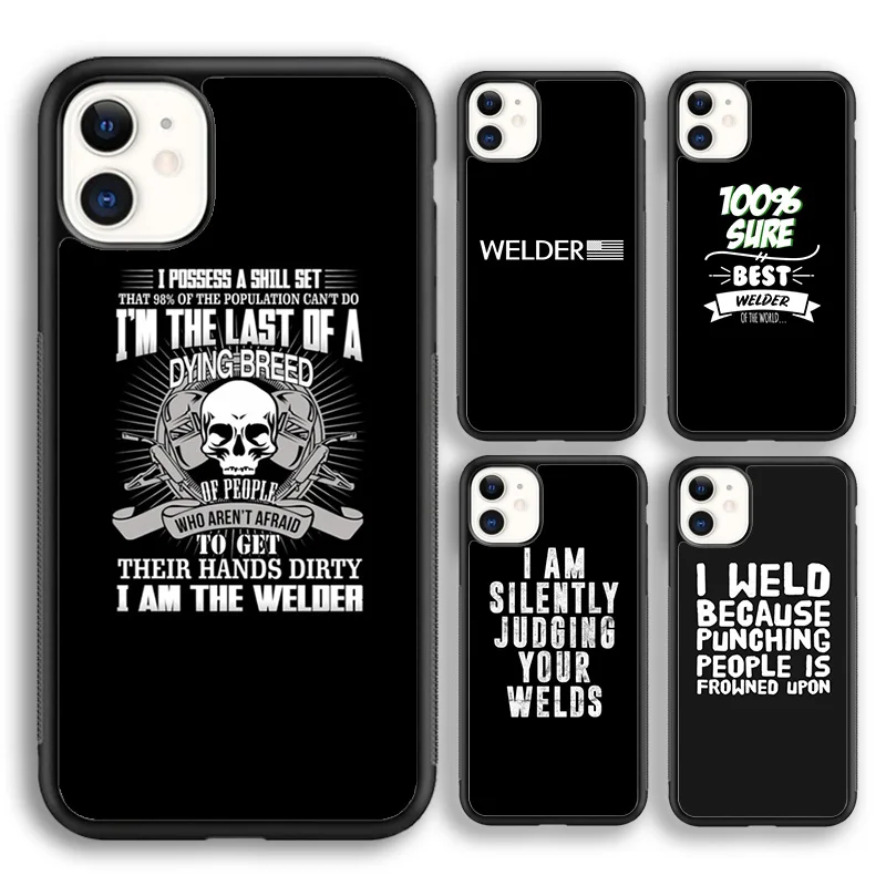 Krajews I'm a Welder Engineers Need Heroes Too Welding Phone Case Cover For iPhone 16 15 SE 14 plus XS XR 11 12 mini 13 pro max