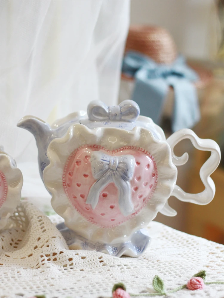 كوب سيراميك كلاسيكي لعيد الحب باللون الوردي اللطيف كوب ماء غلاية هدية منزلية #5