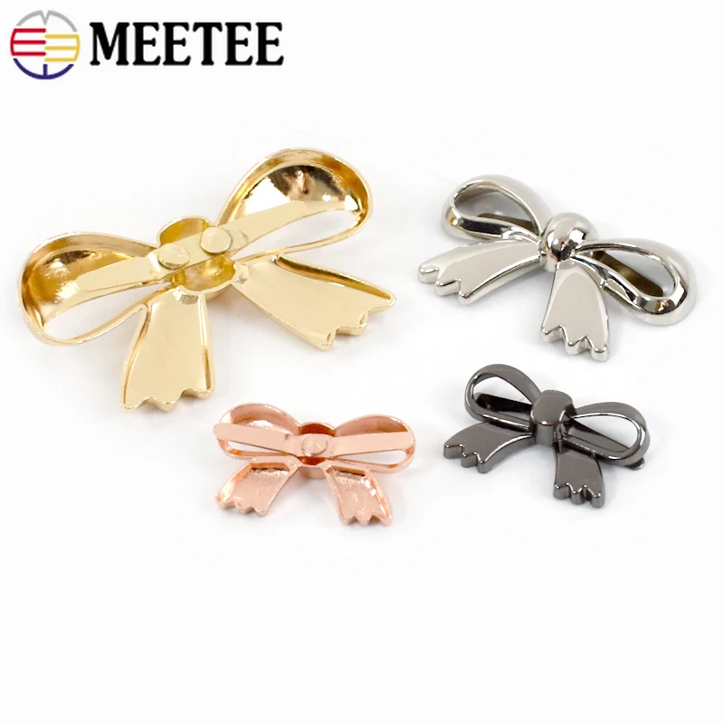 2/5/10Pcs 30/45/60mm Bowknot Metal Decorative Buckles for Bag Belt Clothes Shoes Buckle Clasp DIY Leather Hooks Sewing Accessory