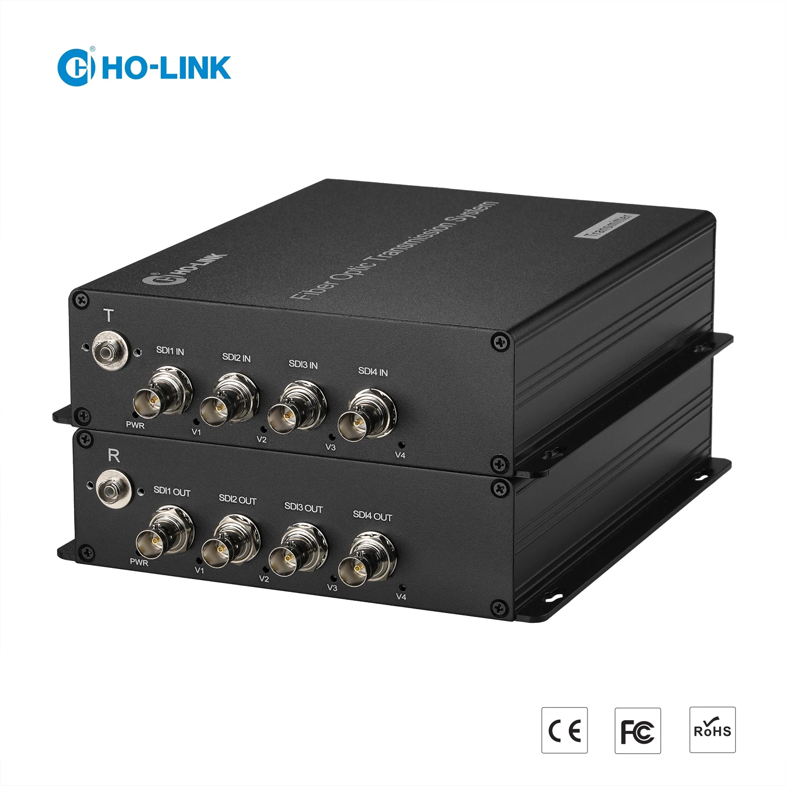 4 Channel 3G SDI Video To fiber converter Extender