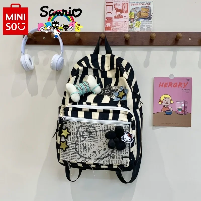 Hello Kitty 2024 New Women's Backpack Fashion High Quality Girls' Backpack Cartoon Versatile Large Capacity Student Backpack