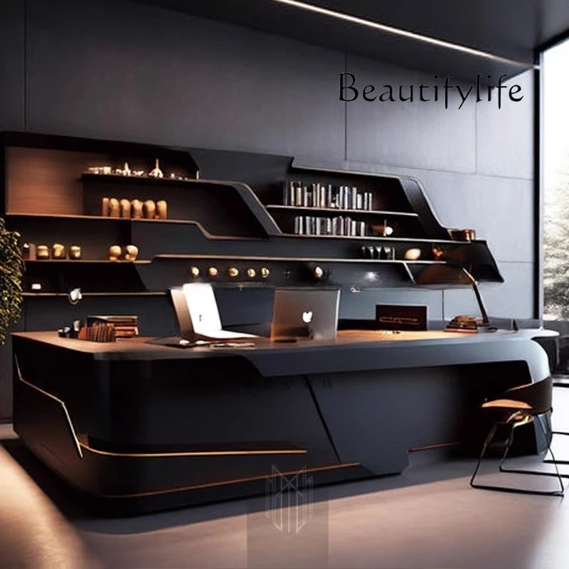 

Desk president black class desk haute couture desk l boss table creative solid wood feeling