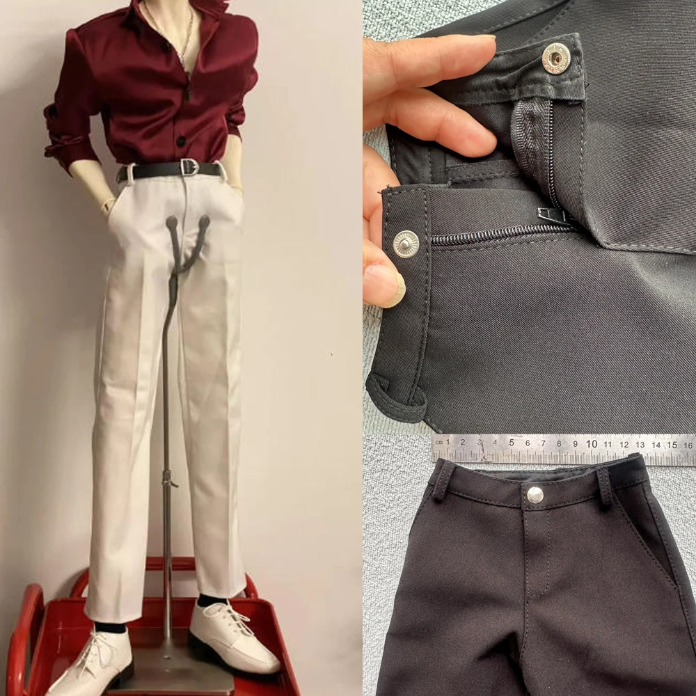 A28 Children Handmade Toy uncle ID75 Uf75 DZ75 FMD80 UF752.0 Am77 Yc76 2D80 BJD Doll Clothes Black Tailored Suit Pants 1Pcs