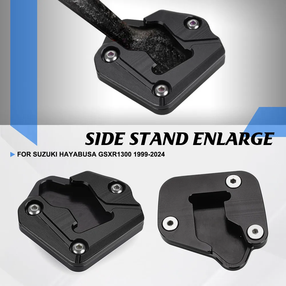 

2025 GSX1300R Motorcycle Foot Side Stand Extension Pad Support Kickstand Enlarge Plate For SUZUKI HAYABUSA GSXR1300 1999-2024