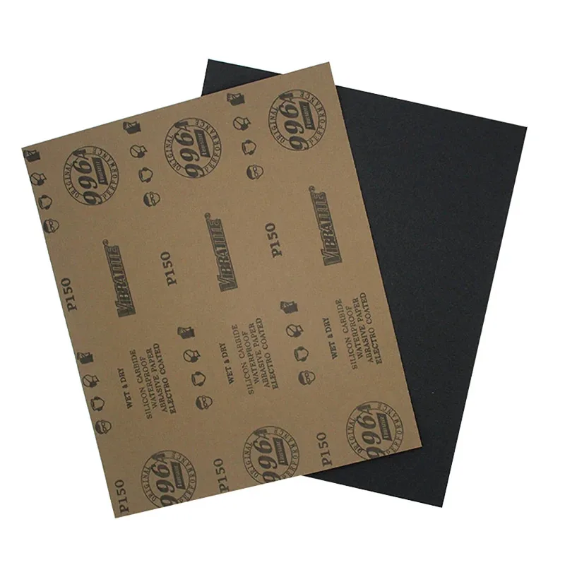 996A 9"x11" Wet & Dry Waterproof Abrasive Sandpaper Sheets Sand Paper 60-10000 Grit A4 Paper For Car Glass Paint Polishing