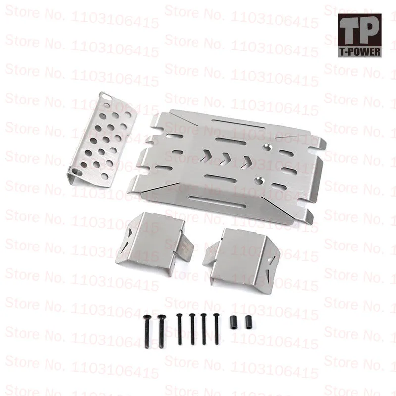 

T Power Metal Chassis Armor Skid Plate Guard For Rlaarlo 1 7 Unimog Um07 U4000 Stainless Steel Protection Upgrade Parts