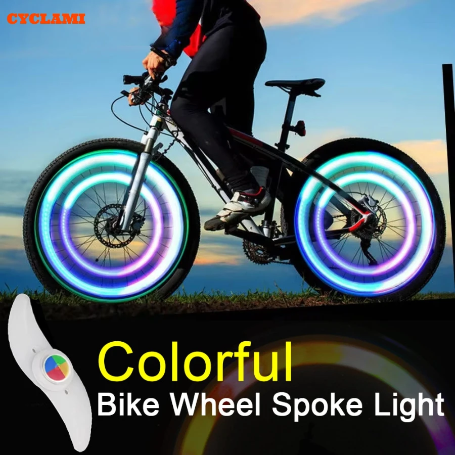 

2025 CYCLAMI Colorful Bike Wheel Spoke Light MTB Balance Bicycle Light LED Tyre Tire Flash Lights Warning Cycling Lamp