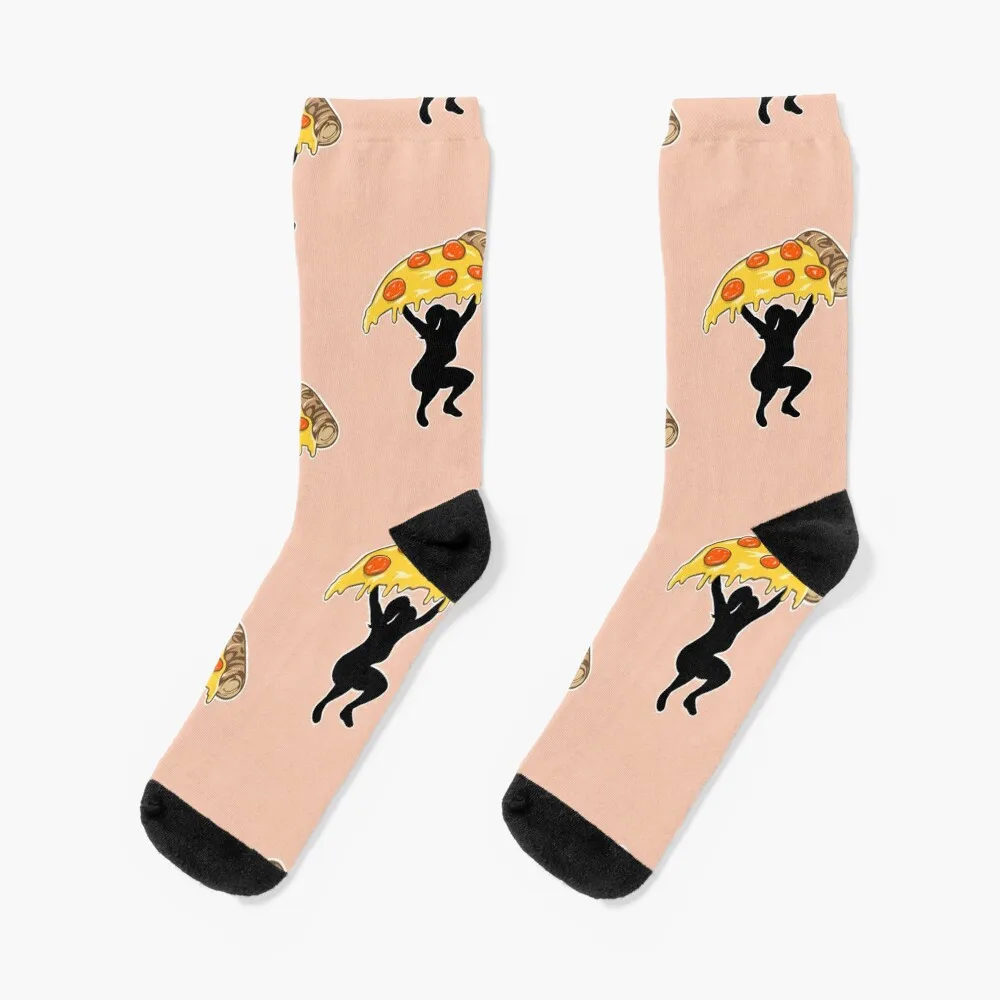 

Pizza Weightlifting Fitness Funny Socks Running Sports Antiskid soccer sports stockings Women Socks Men's