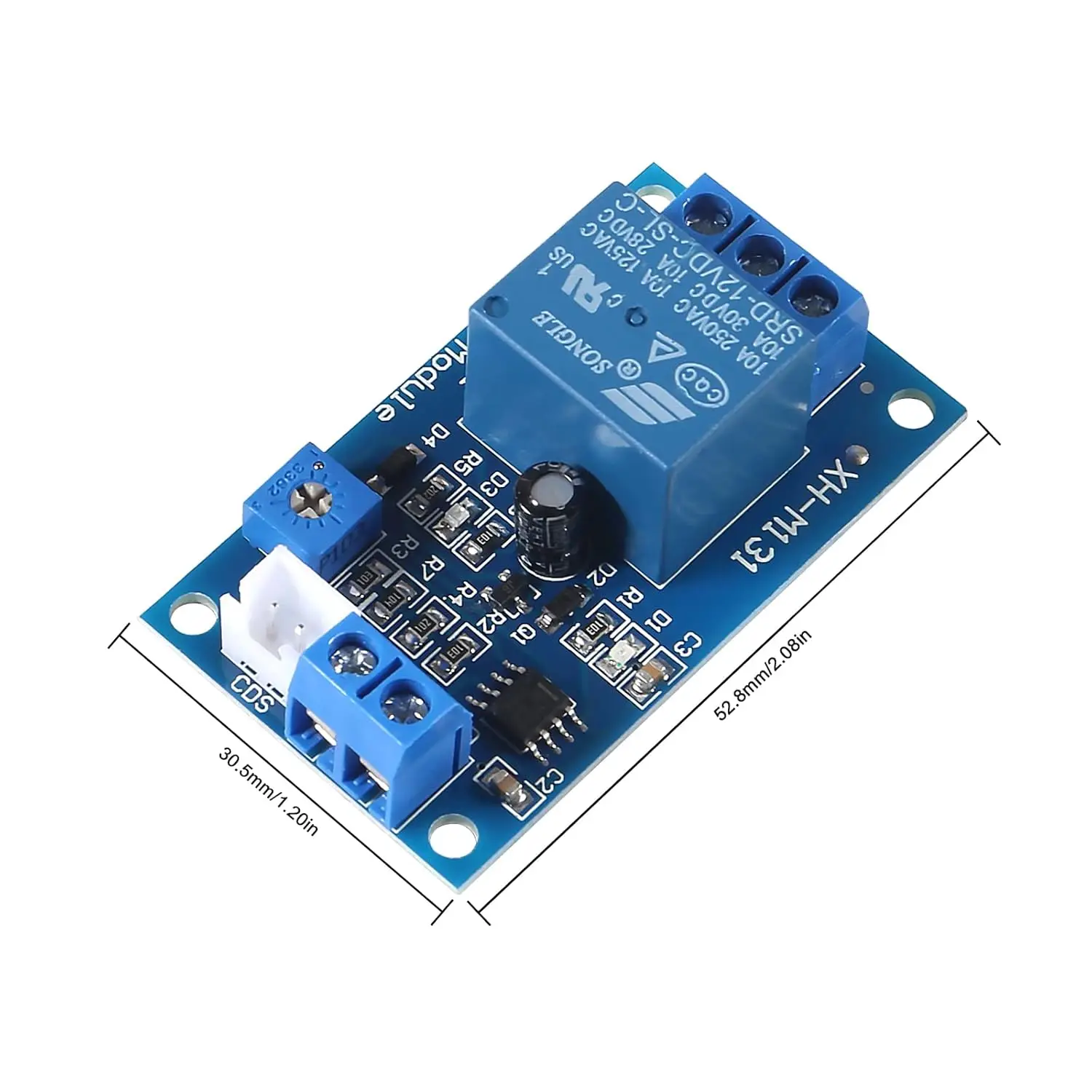 2PCS XH-M131 Light Automatic Control Module 5V 12V Light Control Relay Light Switch Photosensitive Resistor Module with Cable