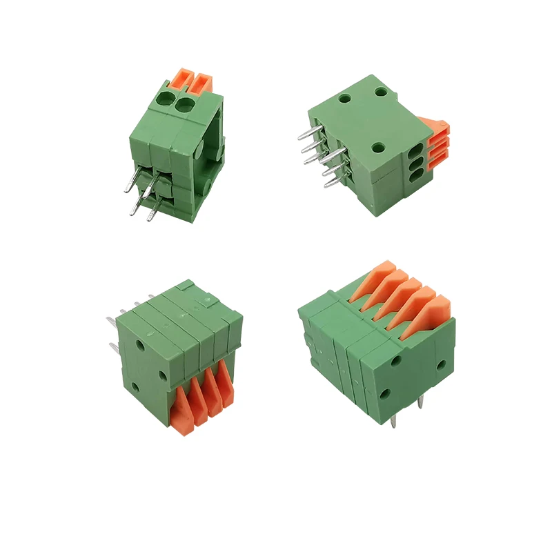 10Pcs KF141R KF141V 2.54mm Pitch PCB Terminal Block Connectors 2/3/4/5/6/7/8/9/10 Pin Straight / Right Angle Screwless Terminals