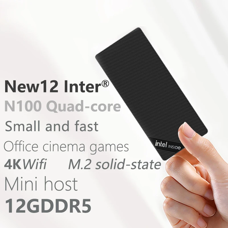 ZX05 Intel 12th Intel Alder-N Lake N100 3.4Ghz Windows 11 Mini PC DDR5 12GB 128GB SSD 4 Core WIFI BT Desktop Gamer Computer