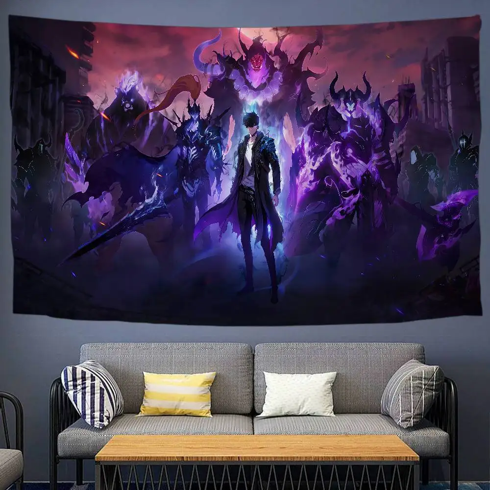 Anime Solo Nivellierung Cartoon Tapisserie Wandbehang Dekoration Haushalt Home Decor