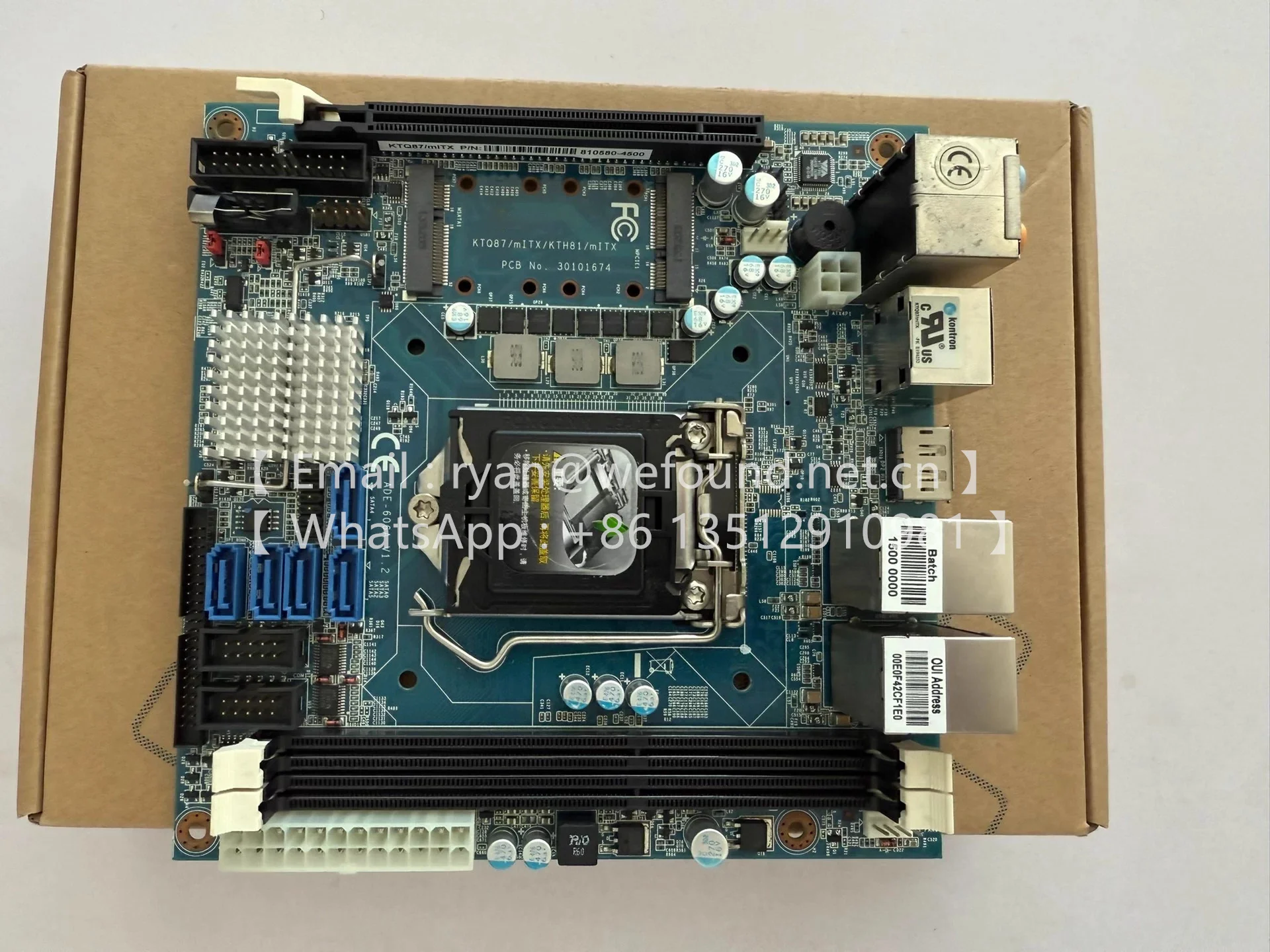 KTQ87/mITX  EMBEDDED Mini-ITX  KTQ87 mITX Desktop Motherboard KTH81