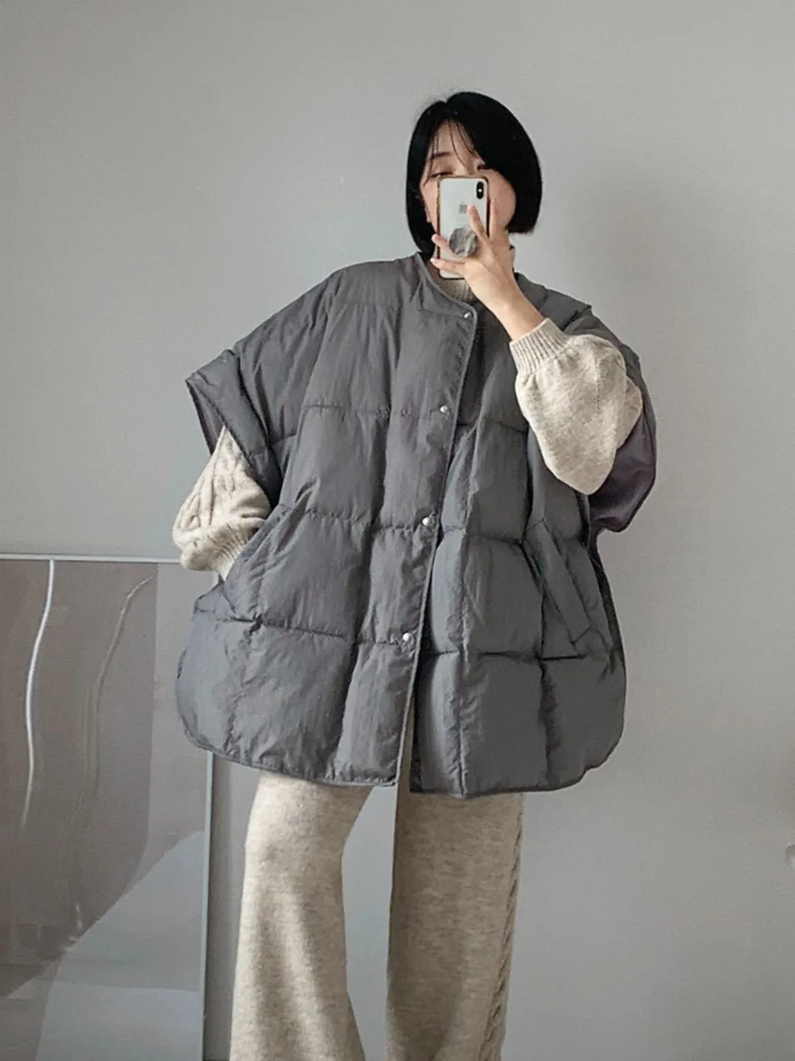 한국 레트로 디자인 스웨이드 코튼 베스트 여성용 겨울 패션 루즈 트렌디 아우터웨어 편안한 핏 코튼 재킷