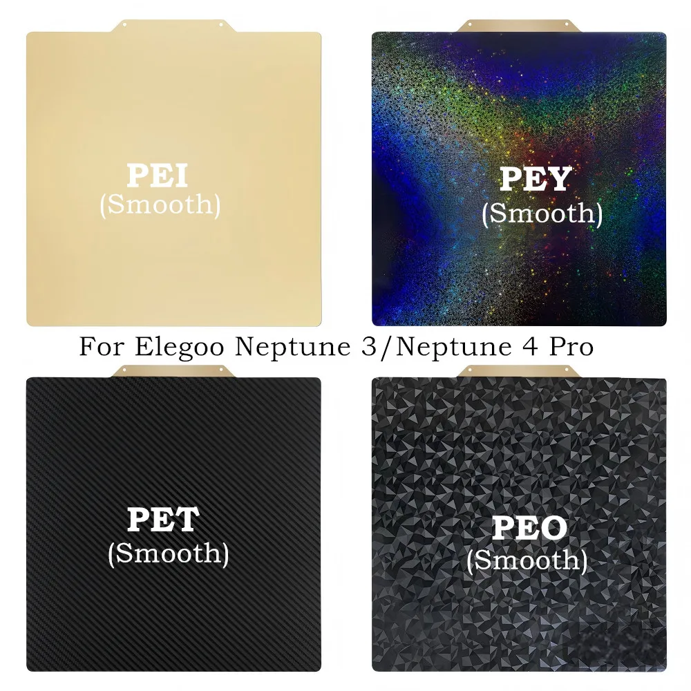 

Smooth PEY+PEI Build Plate 235x235mm for Ender 3/Ender 3 V2/Ender 3 Pro/Neo/Elegoo Neptune 3/4 Pro Double Side PEI PEY Printing