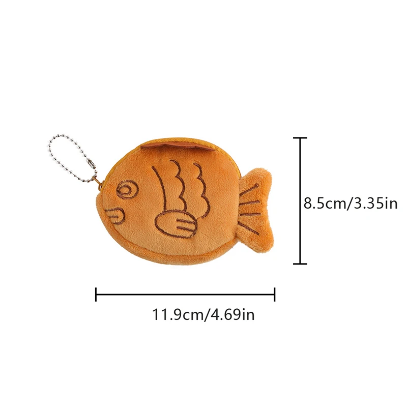 Cartoon Cute Snapper Doll Keychains For Women Girls Creative Plush Zero Wallet Keyring Bag Decoration Accessories Gifts