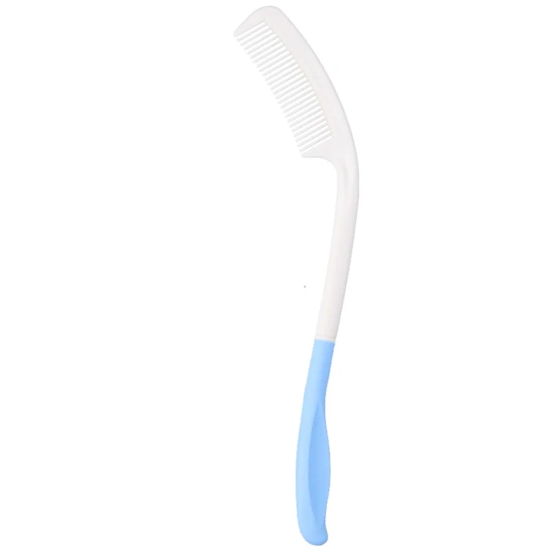 Long Handle Comb Ergonomic Curved Handles Comb For Elderly Hand Disabled People
