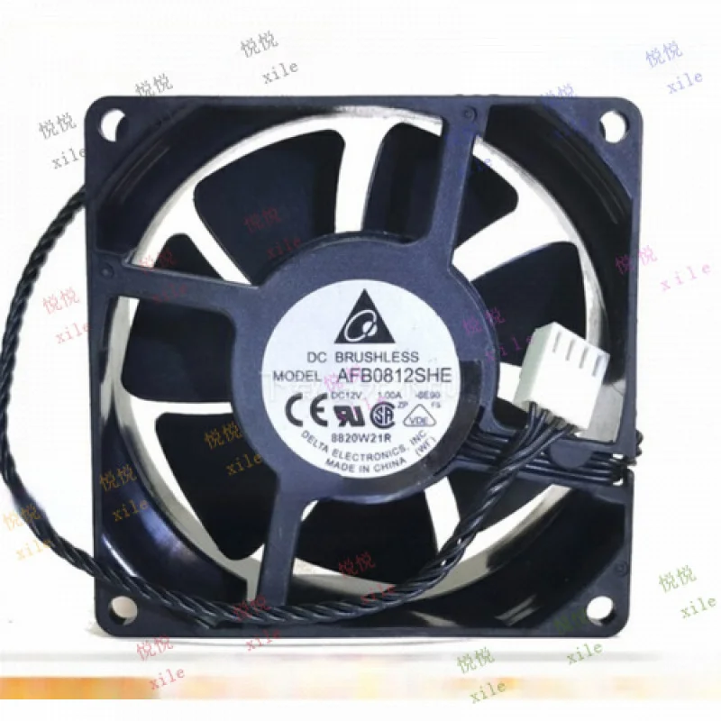 

L L ДЛЯ Delta AFB0812SHE 8038 DC12V 1.00A 8 см 4-проводной охлаждающий вентилятор для сервера