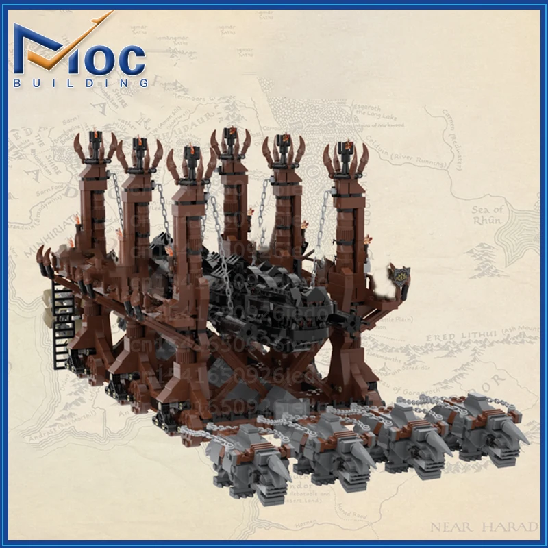 MOC Building Block Lorded of the Ringsd Wolf's Head Grond Technology Bricks Ultimate Collector Series Model Assembly Toys Gifts