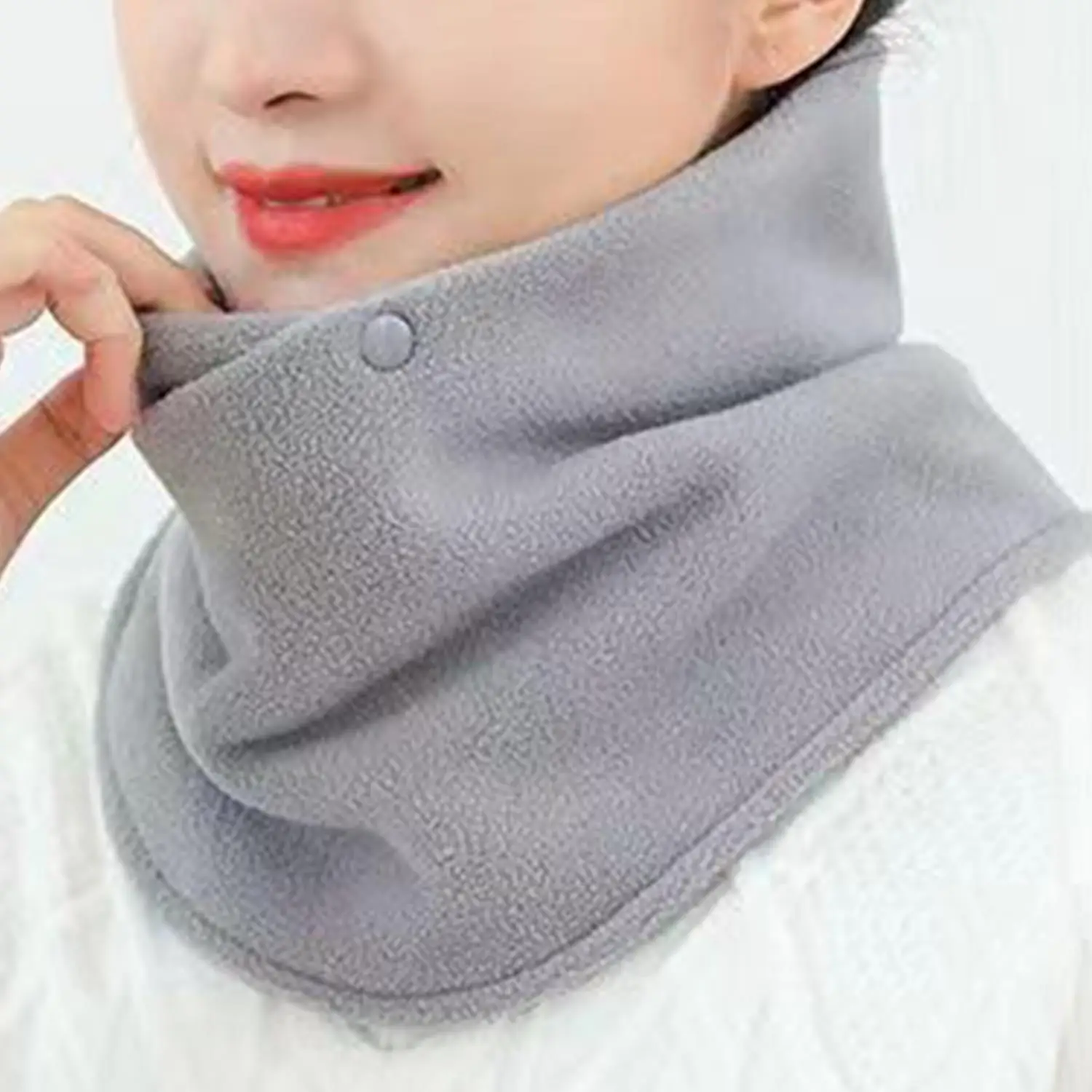 

Winter Plush Neck Scarf Thickened Warm Neck Cover Plush Double Layer Neckerchief Outdoor Windproof Neck Protector Neck Warmer