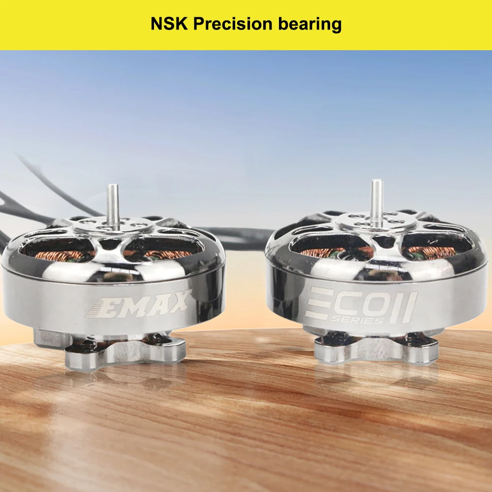 Emax ECO II 2004 Brushless Motor 1600KV 2000KV 2400KV 3mm Shaft Bearing For FPV Racing RC Quadcopter Drone 1-4PCS