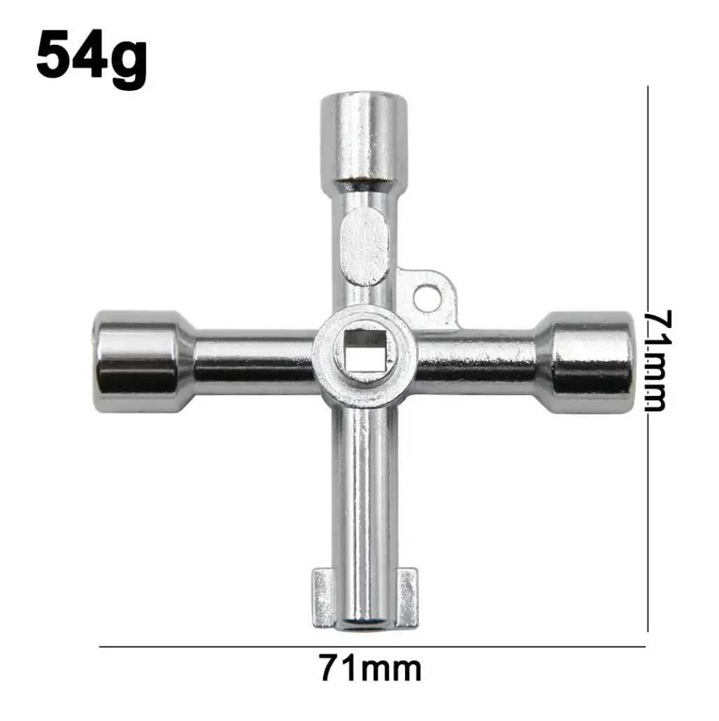 Multifunctional 4-in-1 Cross Portable Silver Hand Screwdriver DIY Socket Screwdriver Head Combination