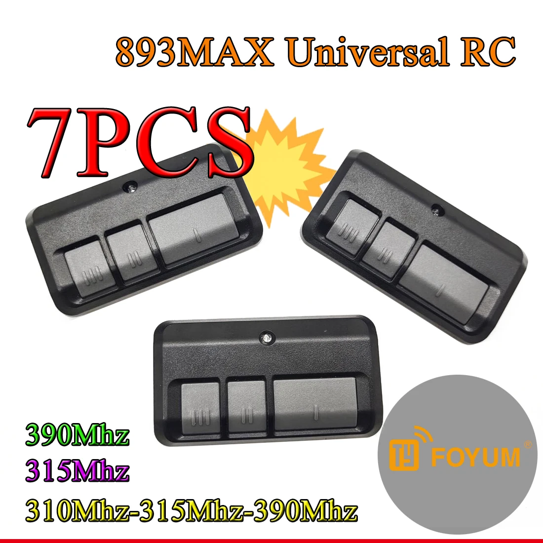 893MAX Remote Control compatible Garage Door Opener New Universal For Chamberlain Liftmaster Craftsman Factory wholesale 7Pcs