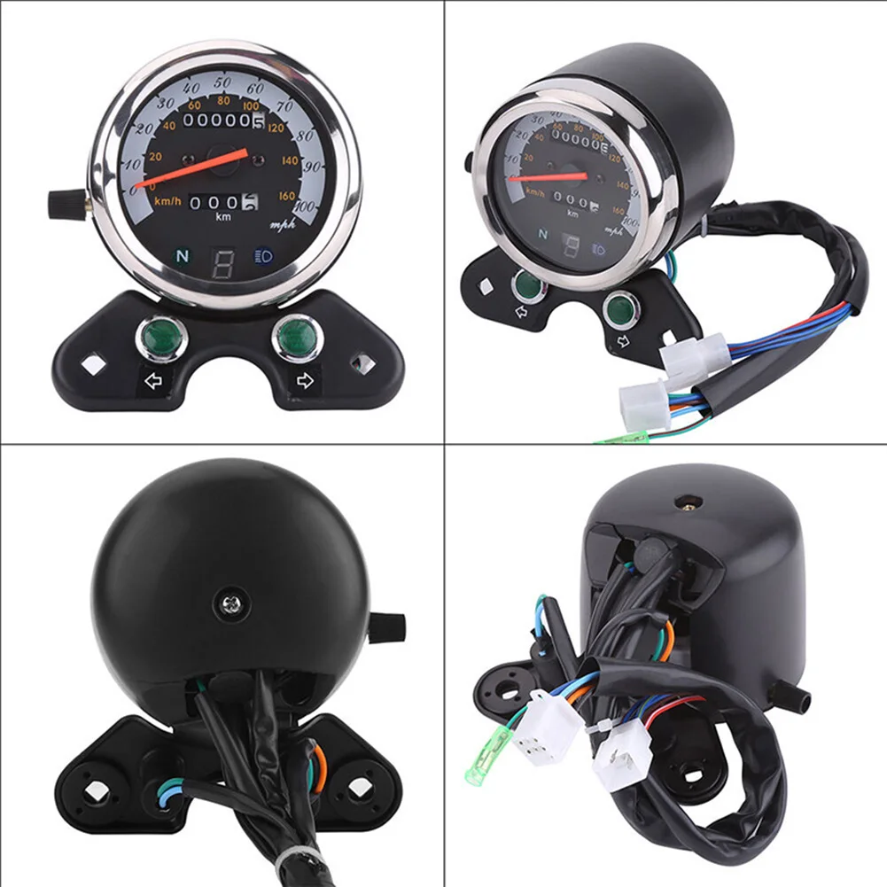 LED Motorcycle Gauge Digital Speedometer Real-time for information Robust Construction Stable Performance Technology Anti-glare