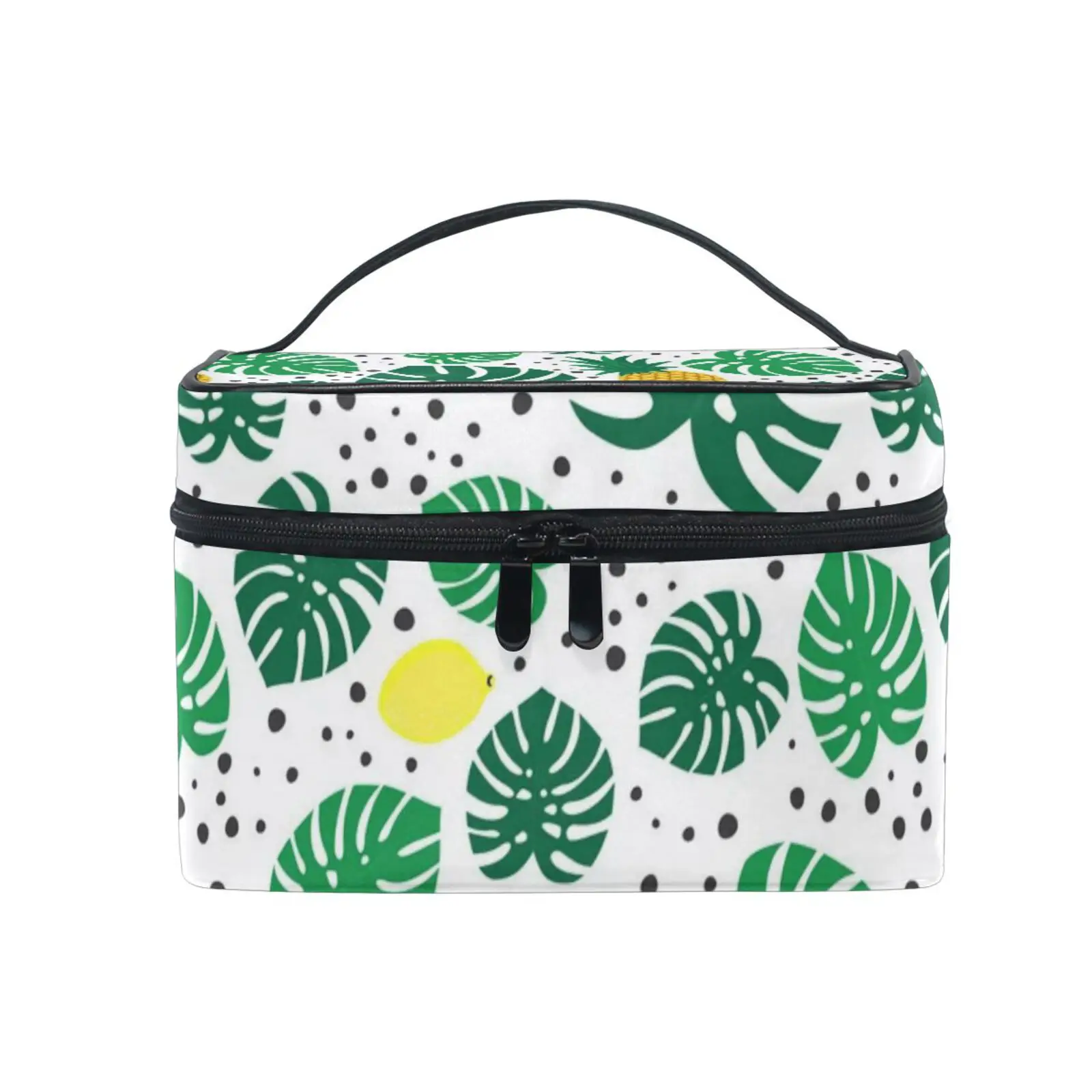 Makeup Bag Travel Organizer Tropical paulownia leaf Cosmetic Cases Beauty Toiletry Wash Storage Pouch Bags Outdoor Travel Box