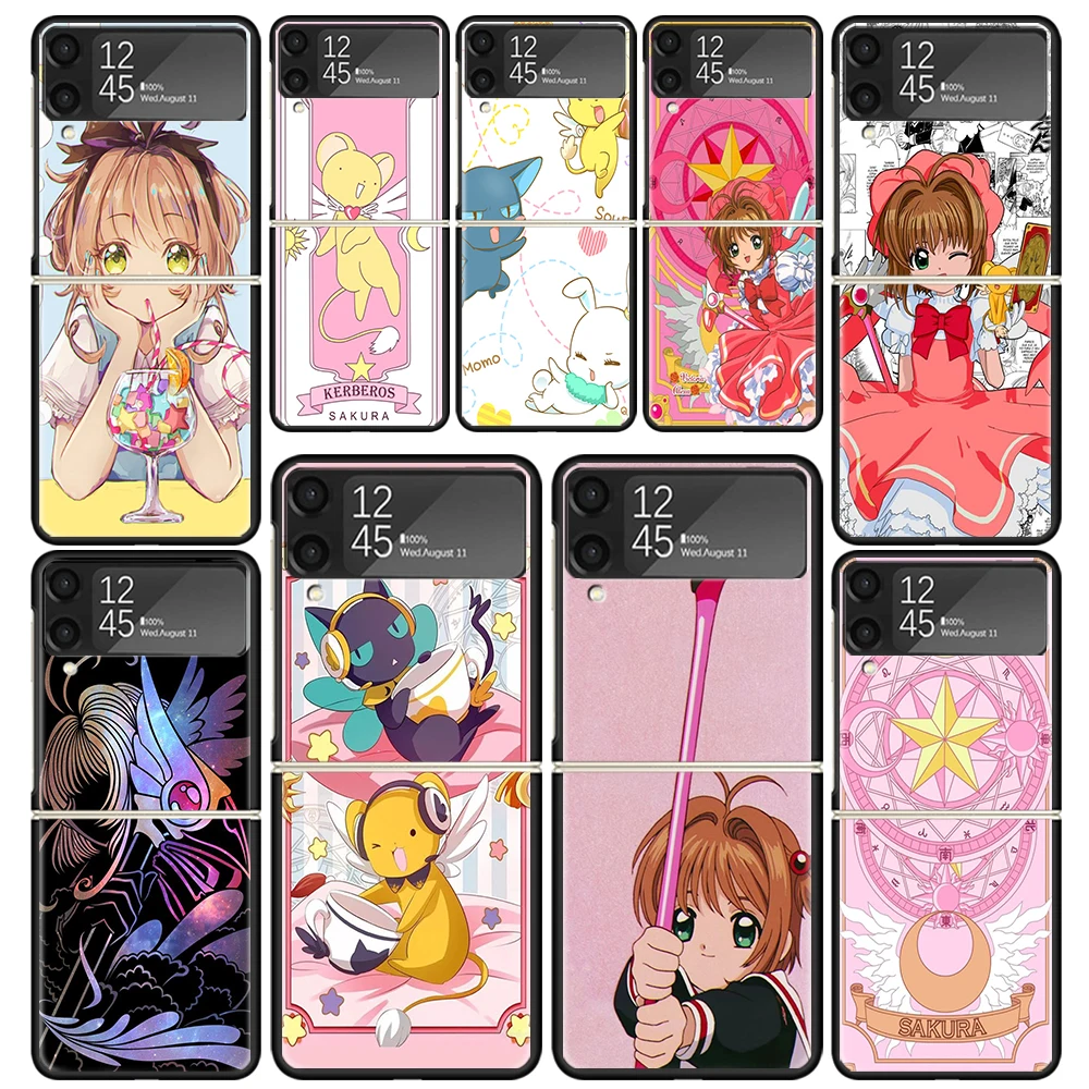 CardCaptor Sakura Anime Phone Case For Samsung Galaxy Z Flip6 Flip4 Flip5 Flip3 Cases Z Flip 6 3 4 5 5G Back Cover Shell Fundas 