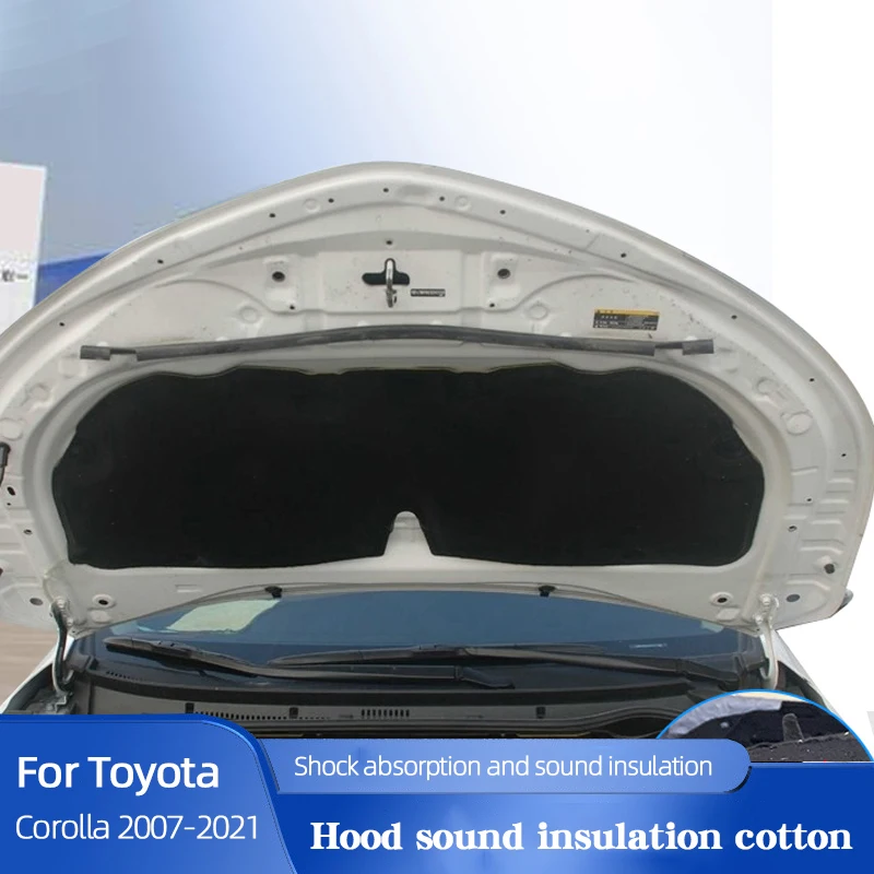 For Toyota Corolla Sedan 2007 2013 2018 2021 Car Heat Sound Insulation Cotton Front Hood Engine Firewall Mat Pad Cover