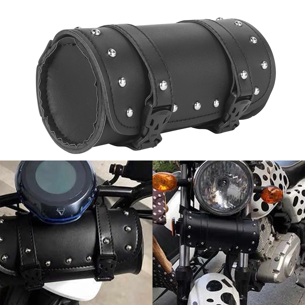 

Universal Motorcycle Front Fork Tool Bag Universal Handlebar Bag Fit For Harley Sportster Kawasaki Yamaha Dyna Softail=-]\