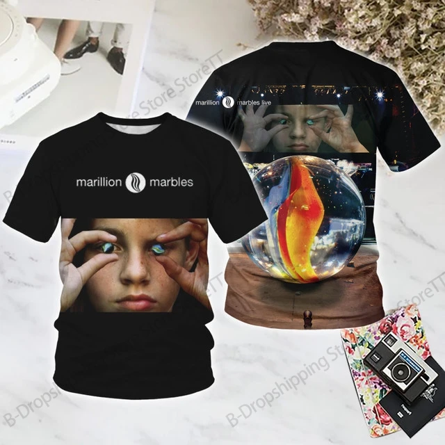 روك باند ماريليون ثلاثية الأبعاد تي شيرت مطبوع الرجال النساء موضة الهيب هوب قصيرة الأكمام بلايز تيز ملابس رجالي للرجال بلايز Y2k #6