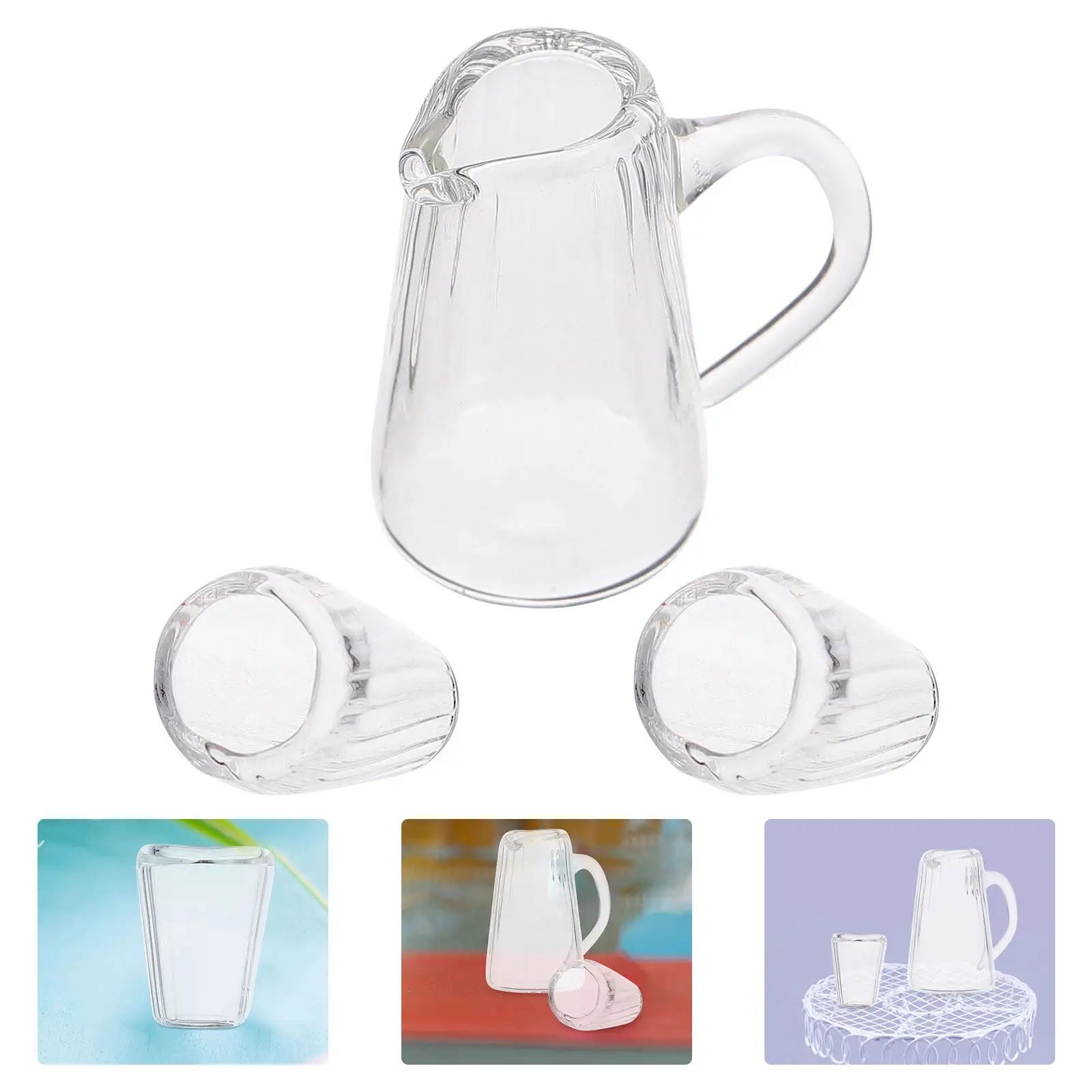 

3Pcs Miniature Cup Kettle Exquisite Production High Reduction Degree Smooth Surface Household Teapot