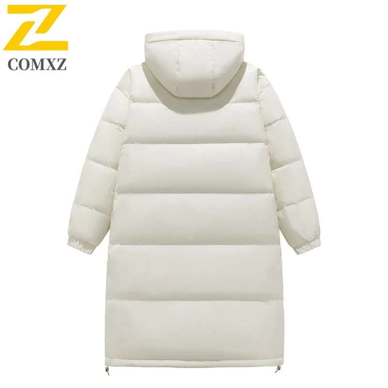 COMXZ Luxury Men Down Jacket New Trendy Stand Collar Business Casual Ultra Light Down Coat Leisure Travel Windproof Winter Parka