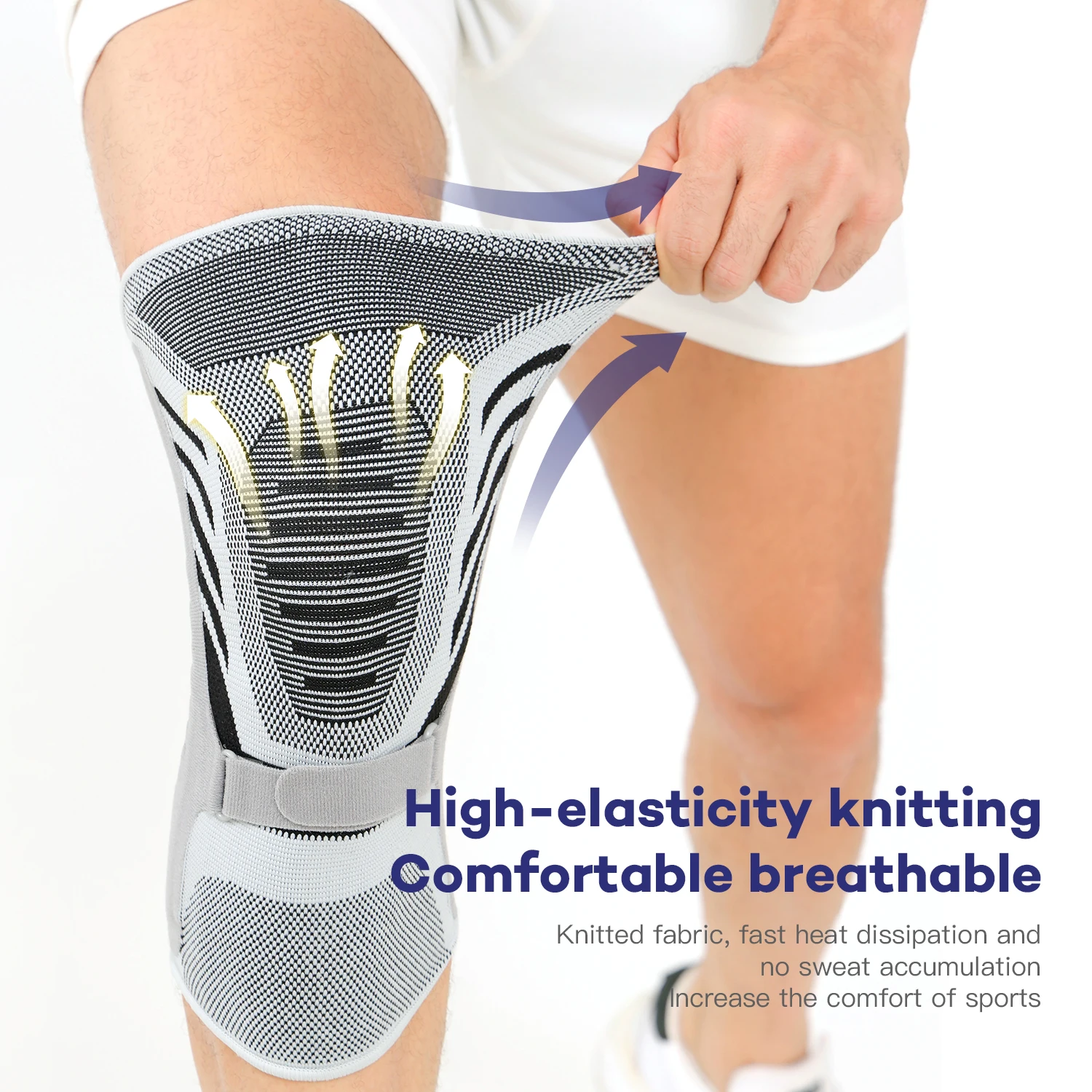 1 Uds rodillera correas de soporte mangas de compresión de rodilla para hombres y mujeres menisco rasgado artritis deportes alivio del dolor articular