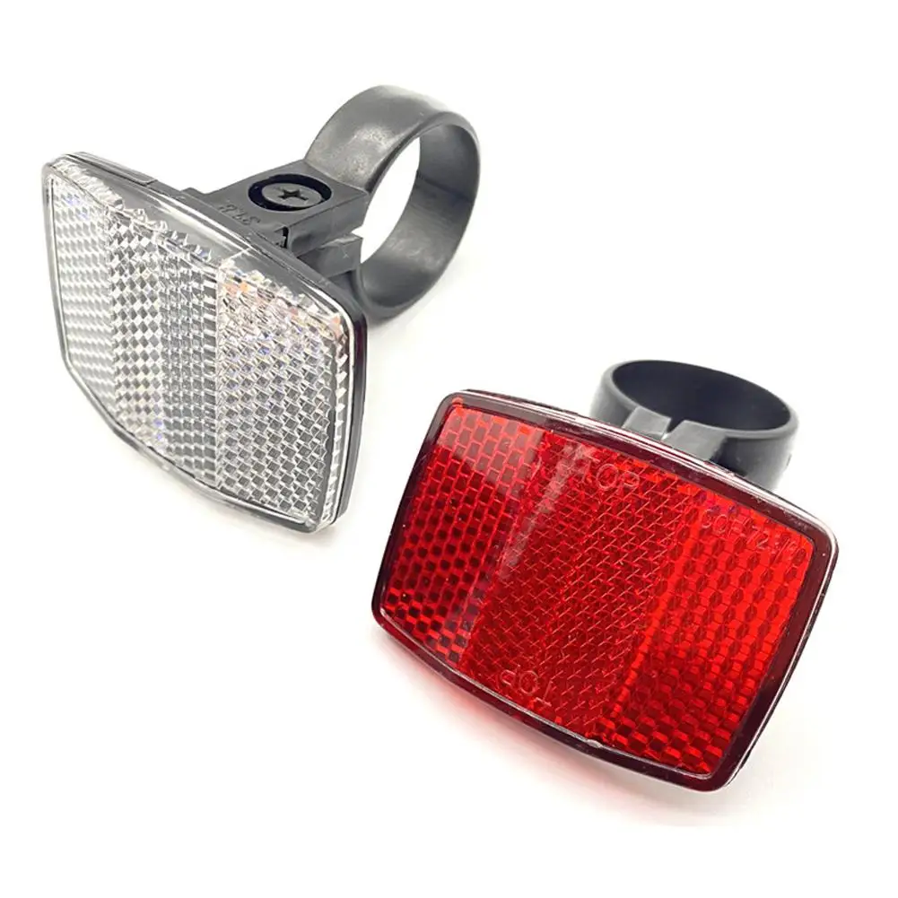 Bicycle Reflectors Bike Front and Rear Reflectors Bike Cycling Safety Warning Reflectors for Handlebar and Seatpost Night Riding