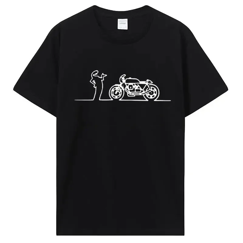 Men Women Moto Guzzi La Linea Guzzisti Nomads T Shirt Lineman TV Series Cotton Tees T-Shirt Hip Hop Tshirt Streetwear