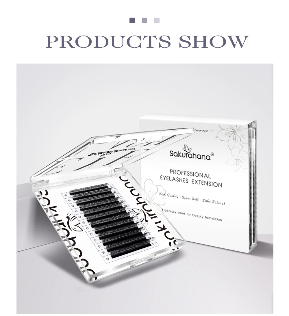 Sakurahana YY Wimpernverlängerung Premium PBT Doppelschicht YY Wimpern Ultraweiche Featherlight Falsche Nerzwimpern – Detail 9