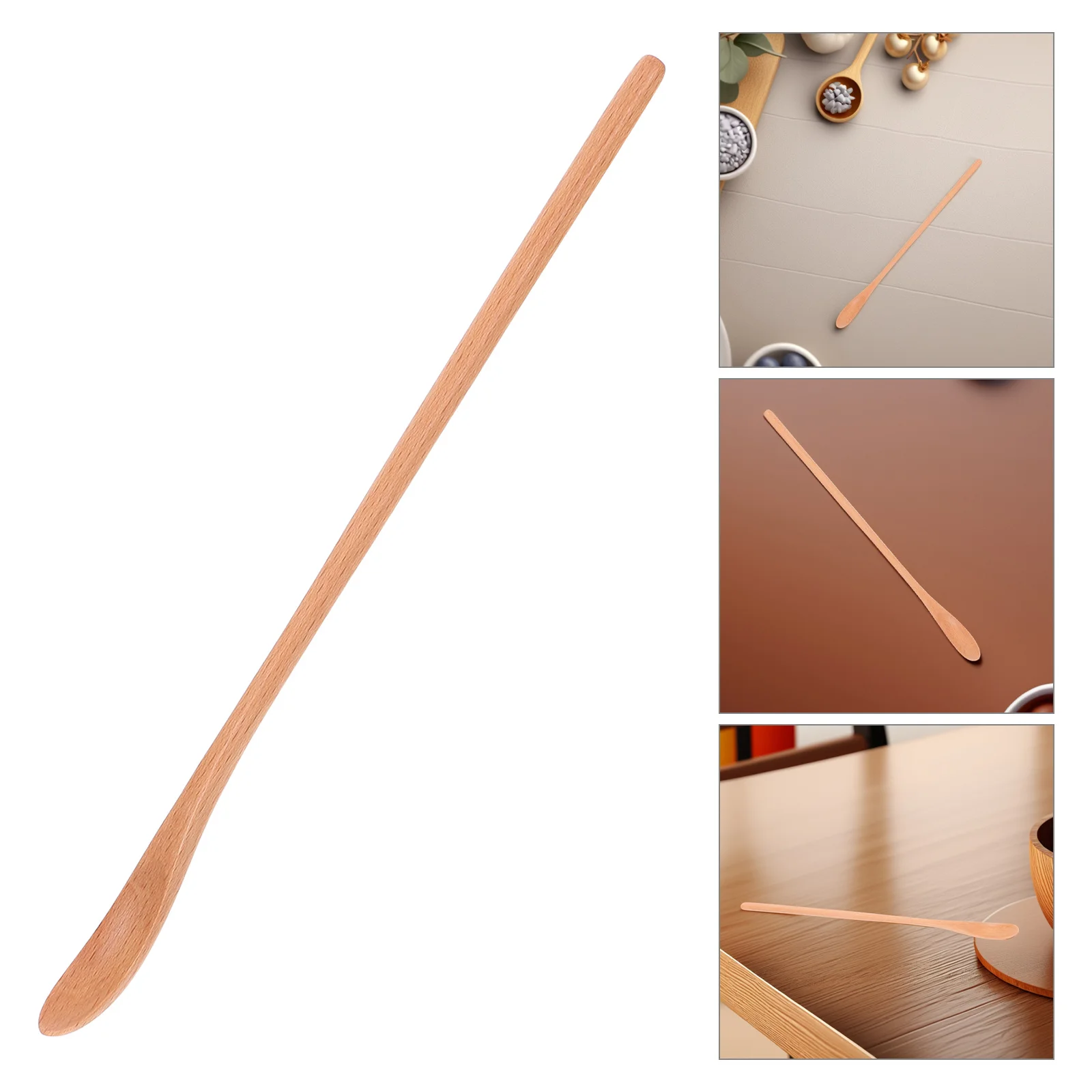 

2pcs Tiny Spoon Long Kitchenware Handle Mini Kitchenware Coffee Tea Spoon Serving Wooden Utensil Stirring Tiny