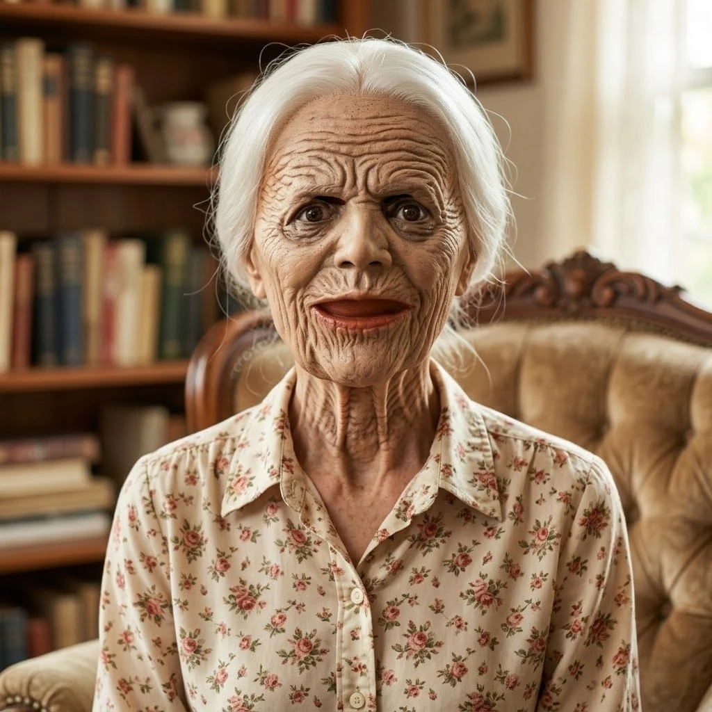Realistic Elderly Woman Latex Mask Creepy Granny Horror Mask With White Hair Halloween Cosplay Costume Party Haunted House Prop