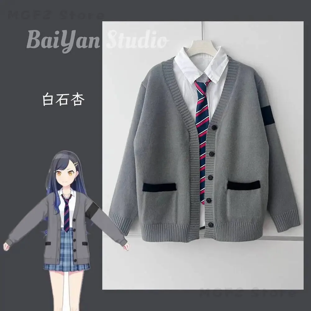 

Anime An Shiraishi Cosplay Halloween Cosplay Costumes Knitted Cardigan Jacket Casual Spring Autumn Wear Coat Gift