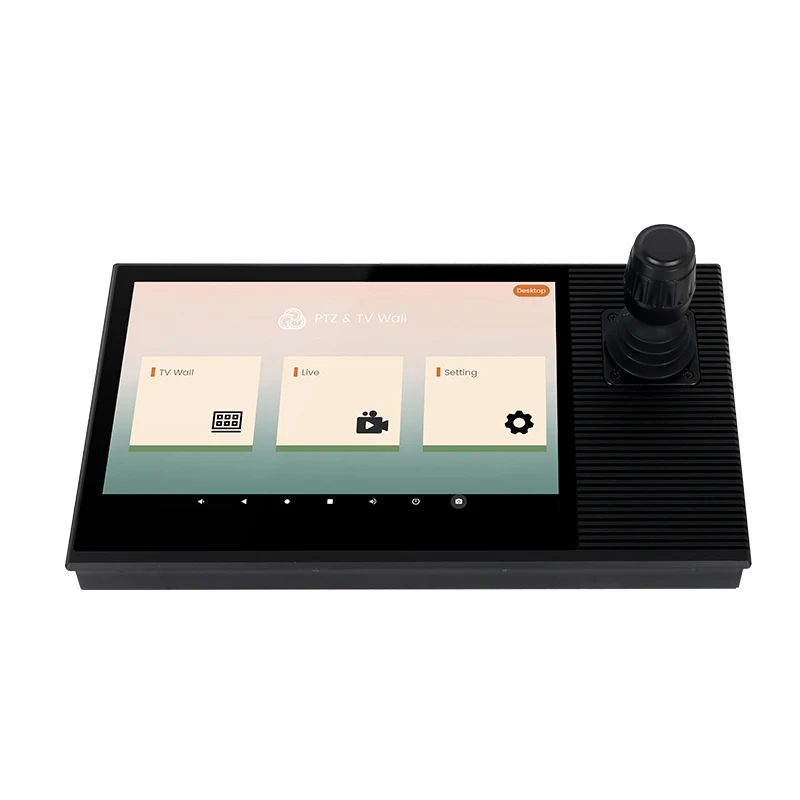 PTZ Camera 10 Inch Android System Touch Screen Control Panel With IP Camera Joystick Controller